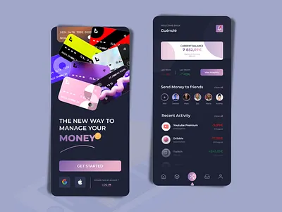 Banking mobile app app bank banking branding design figma graphic design mobile app ui