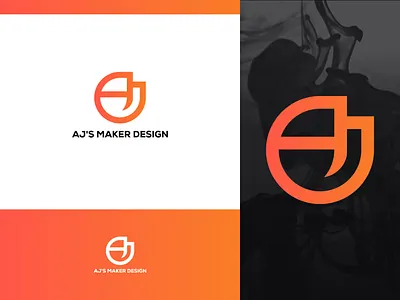 AJ monogram branding design graphic design logo typography vector