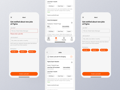 Job Alert Mobile App Ui app design job alert job alert app job alert dashboard job alert design job alert details job alert experience job alert interface job alert mobile job alert option job alert page job alert screen job alert setting job alert ui job alert view job alert widget mobile screen ui