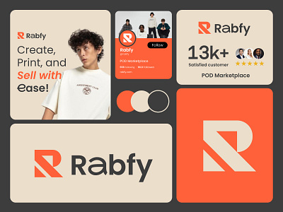 Rabfy Branding & Logo Design brand mark branding business logo creative logo design geometric graphic design k logo design latter k branding latter k logo logo logo design logo designer logo for sale logo mark minimal logo r brandmark r logo tech branding