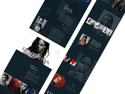 Landing Page for Rihanna (Concept) design landing page ui ux web design