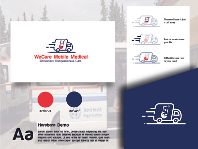 WECARE MOBILE MEDICAL LOGO DESIGN ambulance logo branding business logo care company logo graphic design health healthcare herbal logo hospital logistic logo logo medical medical logo mental mobile natural organic prescription wecare mobaile medical