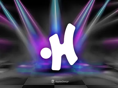 H like HipHop :: Logo concept on sale branding dance dancer design discoteque graphic design h hiphop illustration lettering logo logos music typo vector