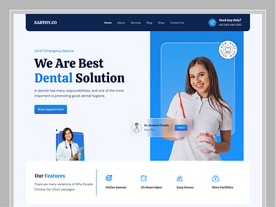 Dental Landing Page dental dental clinic dentist landing page medical modern teeth tooth ui ux website