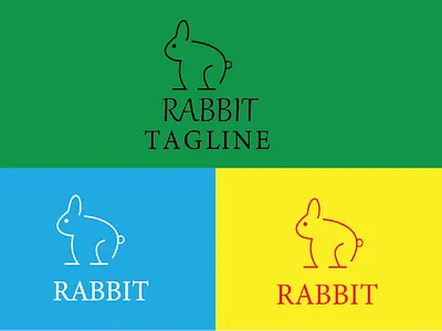rabbit logo design graphic design logo design vector