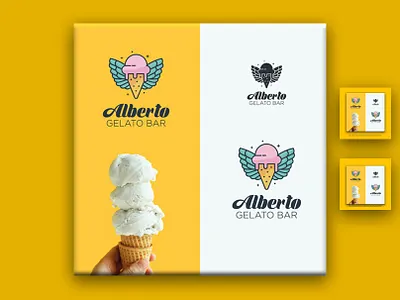 Ice cream logo branding cold design food logo graphic design ice ice cream logo illustration logo logo design spacegraphique sweet logo vector