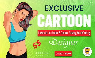 I will draw cartoon caricature vector tracing illustration logo car magnet caricature cartoon caructure cosmetic design design draw graphic design hot girl illustration logo manupulation mascot mascot logo minimalist logo potrait product design vector