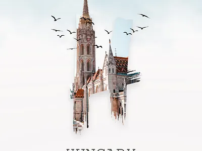 HUNGARY creative design graphic design illustration letters manipulation post social media