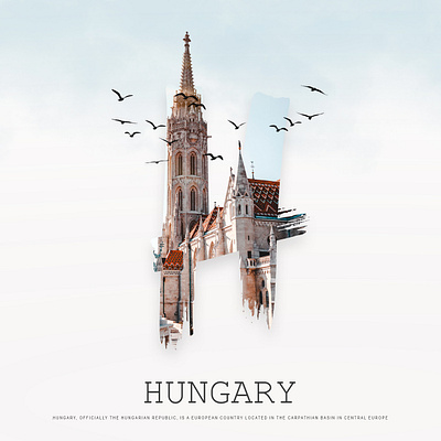 HUNGARY creative design graphic design illustration letters manipulation post social media