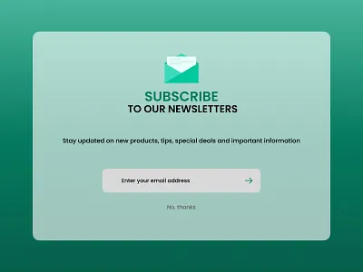 Daily UI Challenge: Newsletter design ui ui design uiux