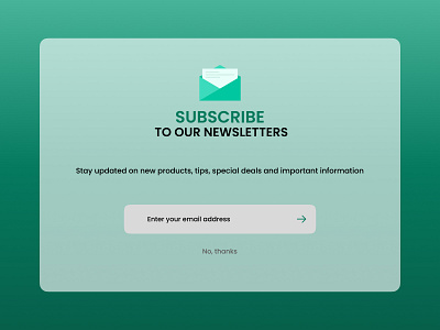 Daily UI Challenge: Newsletter design ui ui design uiux