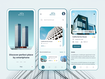 Build App Interface app design brand identity clean interface company logos design graphic design mobile app modern interface real estate real estate app real estate business real estate website ui ui design user experience user interface ux ux design website design website ux