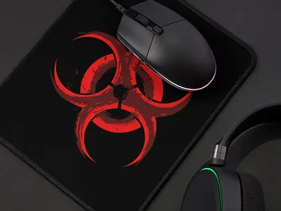 Repainted Hazard Sign Mouse Pad badass best black buy computer dark gamer gaming hazard mouse new pad pc popular red redbubble shop shopping trending trendy
