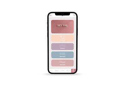 PeaceBeat Anxiety App app graphic design mobile mockup ui ux