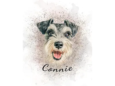 Watercolor Pet Portrait branding graphic design watercolor cat