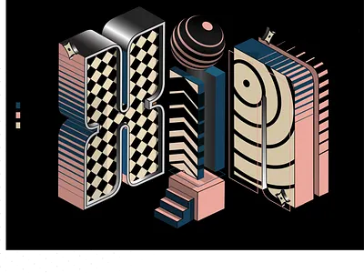 SaiGon Slang Words: "Xịn" 3d graphic design illustration isometric typography