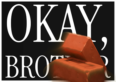 Okay, Brother 15 of 100 bricks quickie red serif simple warmup