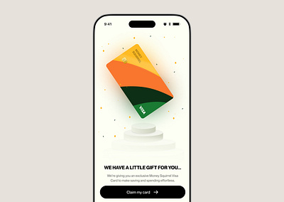 Money Squirrel - Card creation app bank branding card colors credit credit card design gift illustration logo present product design sidebar ui ux