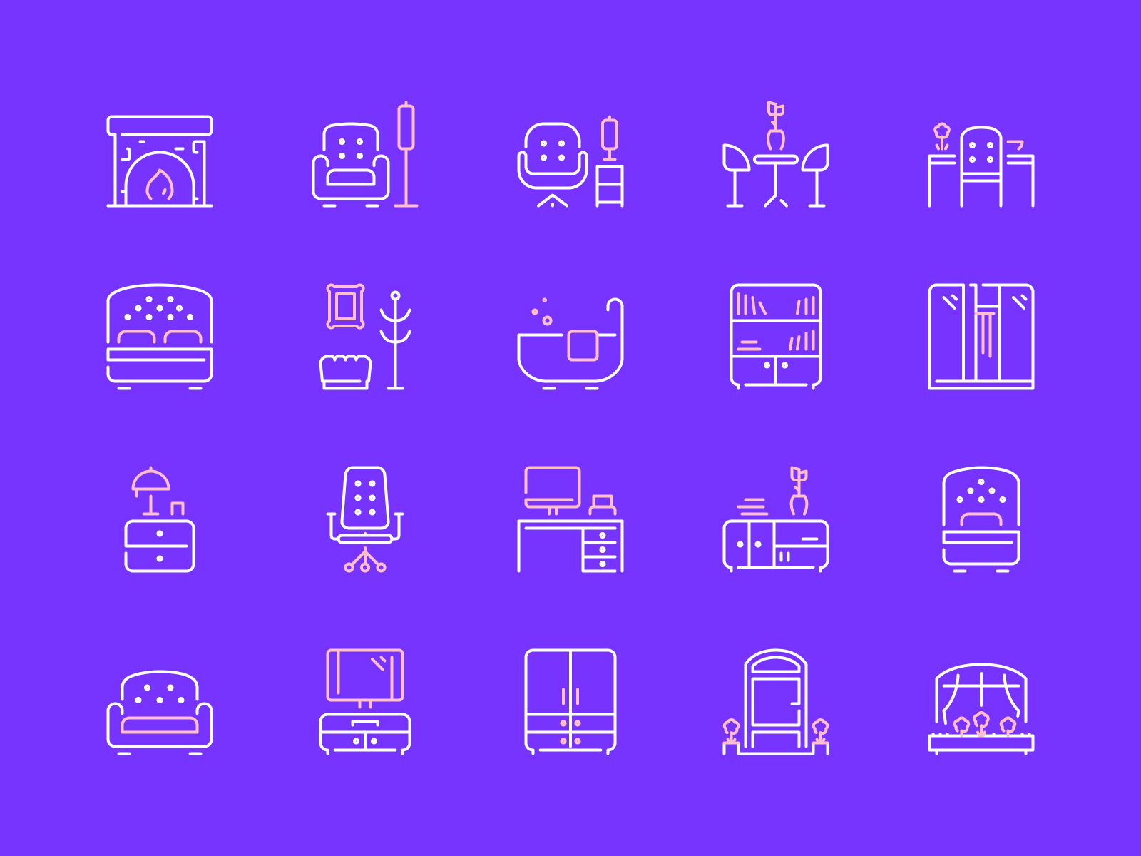Example of 30 Custom Iconography For Your Brand