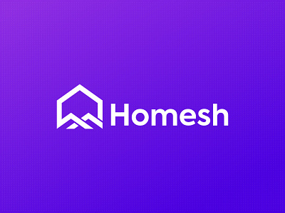 Homesh- Real Estate Agency Logo abstract brand identity brand logo branding creative logo gradients graphic design logo logo designer logotype m letter minimal modern logo symbol vector