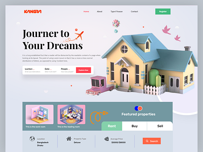 Real State Landing Page design fashion fashion landing page graphic design grow your business landing page real state real state landing page ui