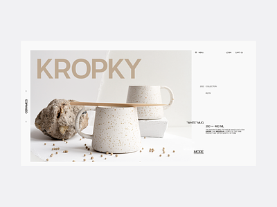 KROPKY - Ceramics ceramics clean design landing page minimal mugs ui userexperience userinterface ux web design