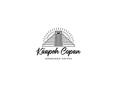 Kaapeh Copan - Logo Design brand design brand identity branding coffee design coffee logo design graphic design identity design illustration logo logo design mayan logo minimal logo package design packaging pyramid logo simple logo ui vector