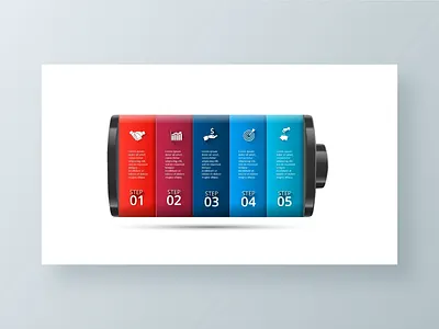 Battery Animated PowerPoint Infographic animated battery illustration infografity infographic ppt template
