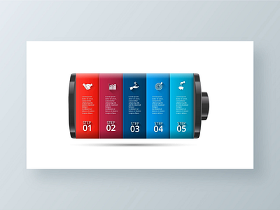 Battery Animated PowerPoint Infographic animated battery illustration infografity infographic ppt template