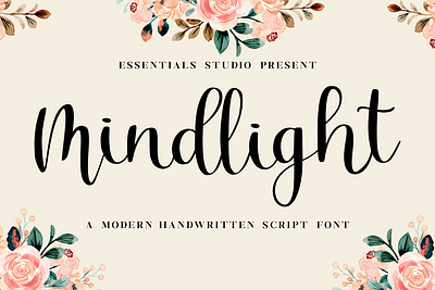 MINDLIGHT beauty font font font designs graphic hand lettering handscript handwritten lettering wedding font