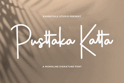 PUSTTAKA KATTA font monoline script monoline signature signature font