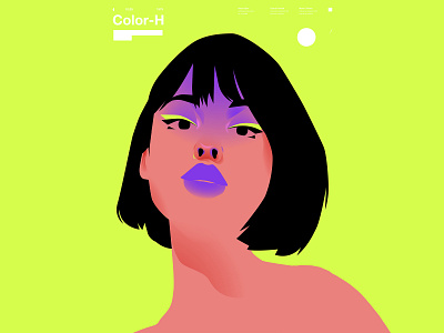 Neon Beauty abstract bangs beauty composition design girl illustration girl portrait hair cut illustration laconic lines make up minimal neon portrait portrait illustration poster woman woman illustration woman portrait