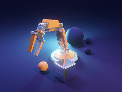 Robot Arm Tutorial 3d animation arm blender illustration lowpoly motion render rig robot tutorial