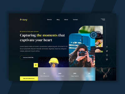 Photography landing branding graphic design landingpage landingpagedesign ui webdesign