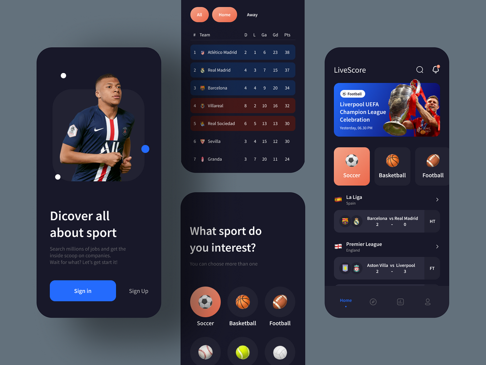 Live Score UI KIT (FREEBIES) ⚽️ by FigmaUI4Free on Dribbble