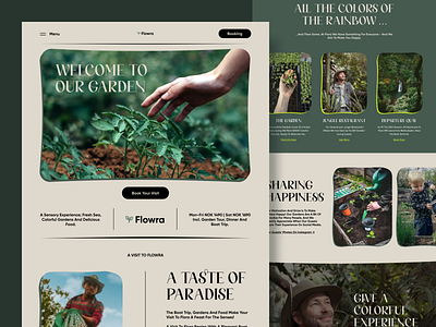 Flowra Landing Page branding company website flower garden gardener gardening green greenhouse interface landing page orix plant plant shop plants sajon user experience web web design web3 website