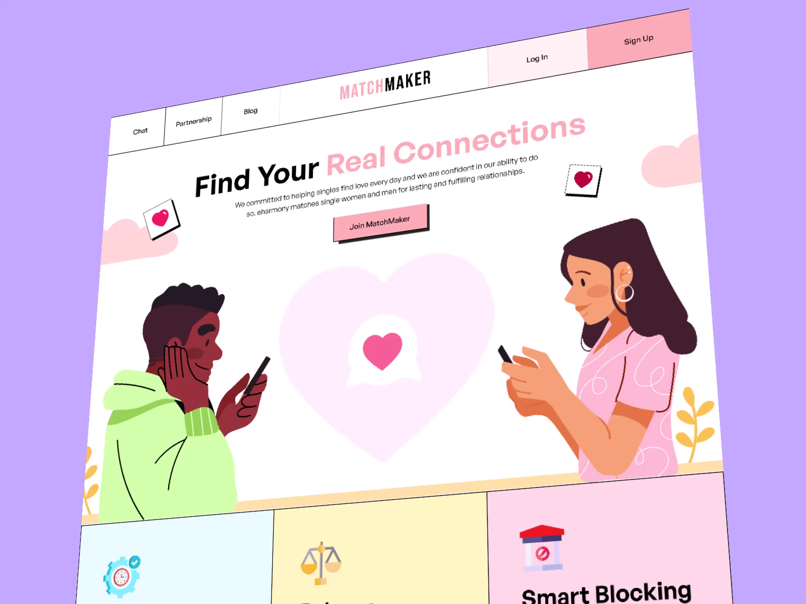 Dating Website Design Landing Page by lazy kar for LazyInterface UI UX ...