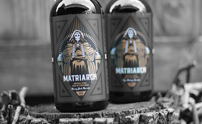 Matriarch Stout beer bottle label matriarch packaging queen