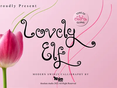 Lovely Elf - Swirly Font amazing font best handwriting font clean cool design display font elegant font feminine font font handwriting logo long tail font lovely font masterpiece modern typeface modern typography san serif simple swirly font typeface