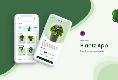 Plantz app mobile mobileappui plant plantapplandingpageui plantappui ui uidesign userresearch wireframe