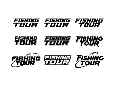 Fishing Tour bait branding design fish fishing font graphic design hook icon icon set illustration logo lures nature sporting typo vector wather