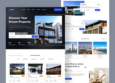 Real Estate Website design design landing landing page product design ui ux web website