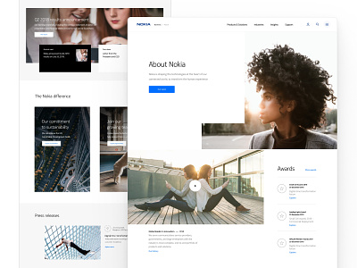Nokia Website Redesign animation branding design interaction design interface mobile motion graphics product strategy responsive ui user research ux ux design