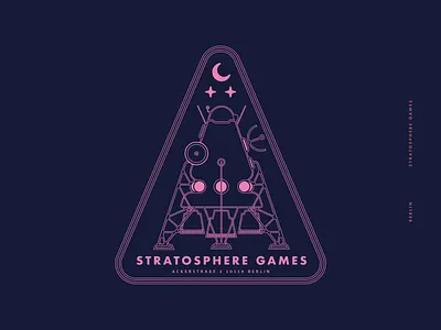 Stratosphere Games Berlin branding color design flat graphic design illustration purple