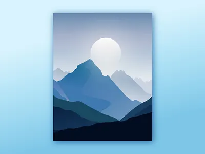 Ice Mountains abstract art design draw graphic design illsutrator illustration mountains vector