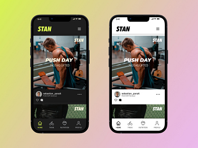 STAN _ Home Feed Page 3d android animation app branding design digitalproduct fitness fitness app food graphic design illustration ios logo motion graphics nutrition ui ux vector workout