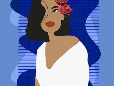 Spanish girl - Minimalist approach to nationality and aesthetic design graphic design illustration vector