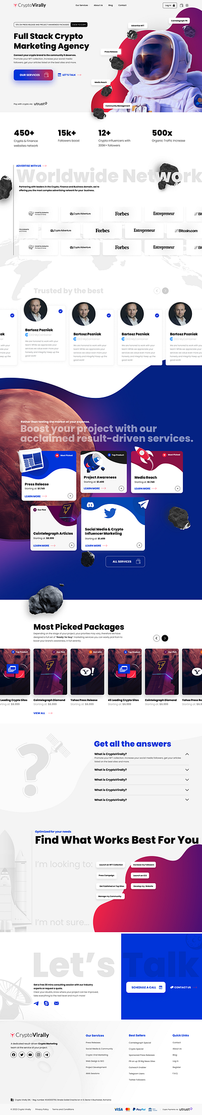 Crypto Domain List - Crypto Web Design - Creatif Agency by Creatif Agency  on Dribbble