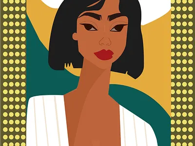 Chinese girl - Minimalist approach to nationality and aesthetic design graphic design illustration