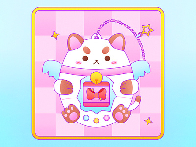 Peachtober22: Pet anime bee and puppycat cartoon cat character design colorful cute design flat flat vector games graphic design illustration illustrator line icon tamagotchi texture vector vector graphic videogames